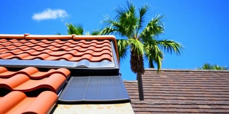 Durable roof materials on Florida home under sunny sky.
